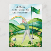 St. Patrick's Day Golf Turnier Einladung Postkarte (Vorderseite)