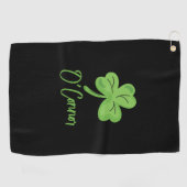 St. Patrick's Day Golfer Benutzerdefiniertes Glück Golfhandtuch (Horizontal)