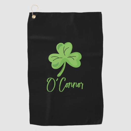 St. Patrick's Day Golfer Benutzerdefiniertes Glück Golfhandtuch (Vorderseite)