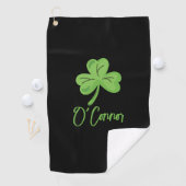 St. Patrick's Day Golfer Custom Lucky Shamrock Golfhandtuch (Insitu)