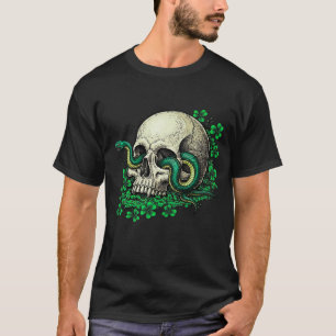 St. Patrick's Day Gothic-Schädel- und Schlangen-Vi T-Shirt