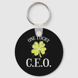 St. Patricks Day Grafik für einen CEO. Ein Glücksp Schlüsselanhänger