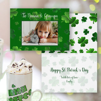 St Patricks Day Grandeltern Foto Grußkarte