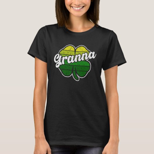 St Patrick's Day Granna Mutter irisches C Kleeblat T-Shirt (Vorderseite)