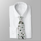 St Patrick's Day Gray & Green Skulls & Rose Krawatte (Gebunden)