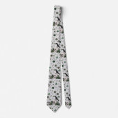 St Patrick's Day Gray & Green Skulls & Rose Krawatte (Vorderseite)