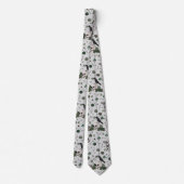 St Patrick's Day Gray & Green Skulls & Rose Krawatte (Rückseite)