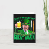 St. Patrick's Day Great Again Funny Trump 3 Karte (Vorderseite)