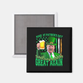 St. Patrick's Day Great Again Funny Trump 3 Magnet (Vorderseite/Rückseite)