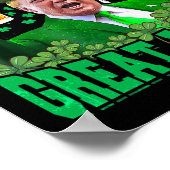 St. Patrick's Day Great Again Funny Trump 3 Poster (Ecke)