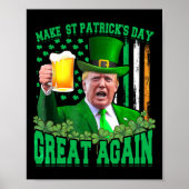 St. Patrick's Day Great Again Funny Trump 3 Poster (Vorne)