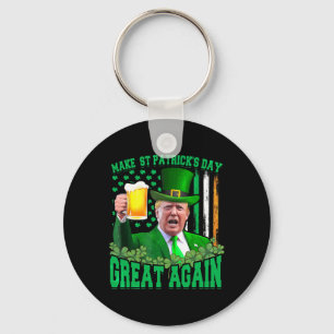 St. Patrick's Day Great Again Funny Trump 3 Schlüsselanhänger
