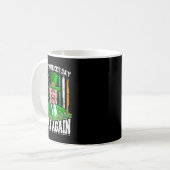 St. Patrick's Day Great Again Funny Trump Kaffeetasse (Vorderseite Links)