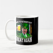 St. Patrick's Day Great Again Funny Trump Kaffeetasse (Links)