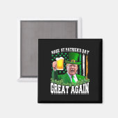 St. Patrick's Day Great Again Funny Trump Magnet (Vorderseite/Rückseite)