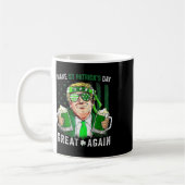 St Patricks Day Great Again Funny Trump Männer Fra Kaffeetasse (Links)