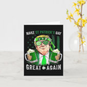 St Patricks Day Great Again Funny Trump Männer Fra Karte (Gelbe Blume)