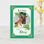 St. Patrick's Day Great Dane Karte (Gelbe Blume)