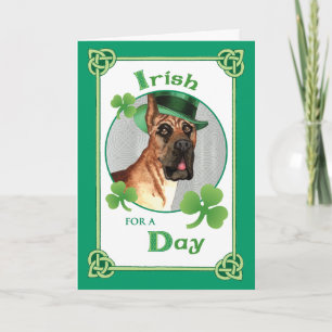 St. Patrick's Day Great Dane Karte
