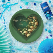 St Patrick's Day Green and Gold Coins Pappteller (Party)