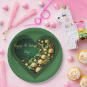 St Patrick's Day Green and Gold Coins Pappteller (Party)