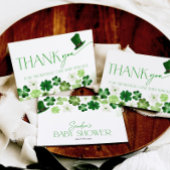 St. Patricks Day Green Baby Shower Thank You Dankeskarte