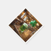 St. Patrick's Day Green Beer and Balloon Serviette (Ecke)