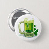 St. Patrick's Day Green Beer Button (Vorne & Hinten)