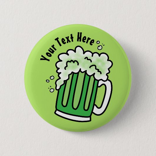 St Patrick's Day Green Beer Button (Vorderseite)