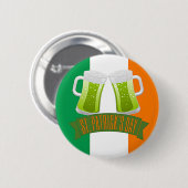 St. Patrick's Day Green Beer Button (Vorne & Hinten)