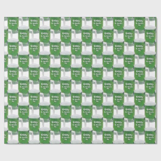 St. Patrick's Day Green Beer Geschenkpapier (Flach)