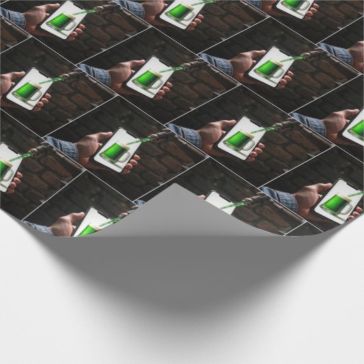 St. Patrick's Day Green Beer Geschenkpapier (Ecke)
