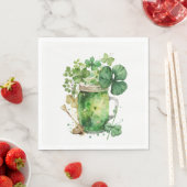 St. Patrick's Day Green Beer in Serviette (Beispiel)