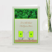 St. Patrick's Day Green Beer Karte (Vorderseite)