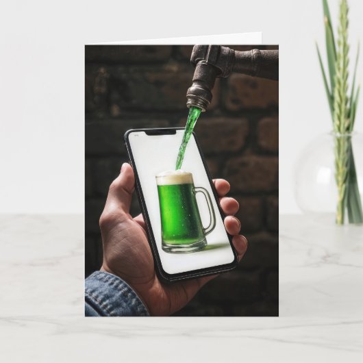 St. Patrick's Day Green Beer Karte (Vorderseite)