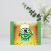 St Patricks Day Green Beer Lucky Spirits Irish Postkarte (Stehend Vorderseite)