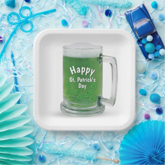 St. Patrick's Day Green Beer Pappteller (Party)