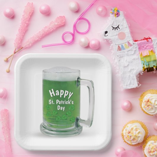 St. Patrick's Day Green Beer Pappteller (Party)
