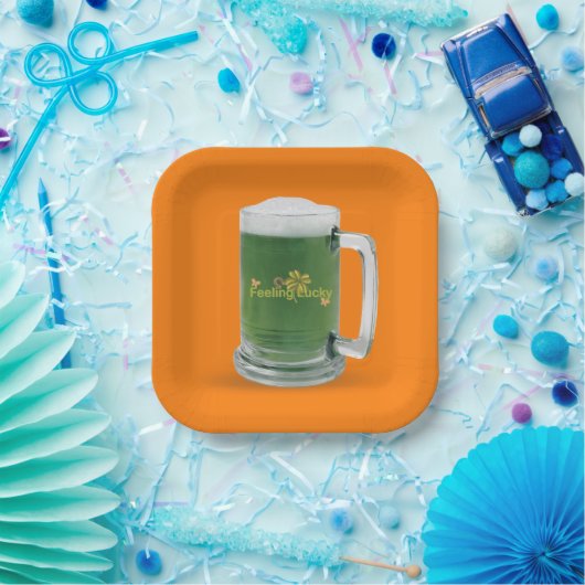 St. Patrick's Day Green Beer Pappteller (Party)