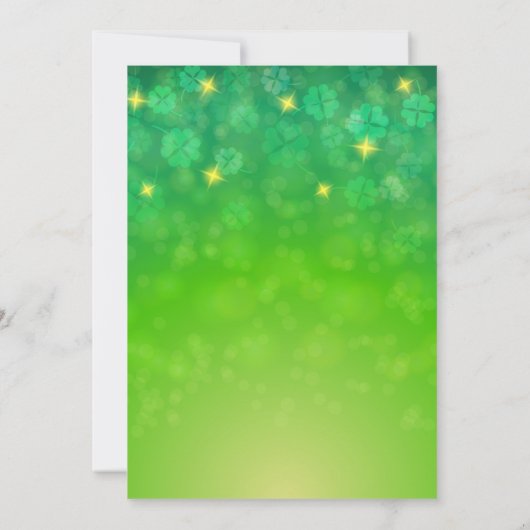 St. Patrick's Day Green Beer Party Einladung (Rückseite)