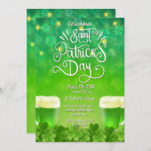 St. Patrick's Day Green Beer Party Einladung (Vorne/Hinten)