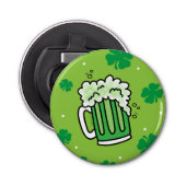 St Patrick's Day Green Beer Pattern Flaschenöffner (Vorderseite)