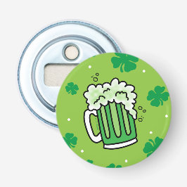 St Patrick's Day Green Beer Pattern Flaschenöffner