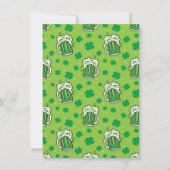 St Patrick's Day Green Beer Pattern Karte (Vorderseite)