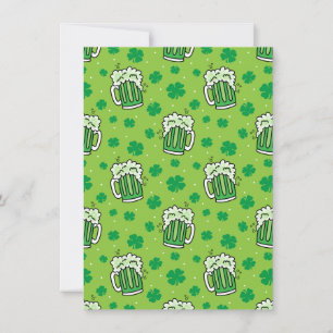 St Patrick's Day Green Beer Pattern Karte