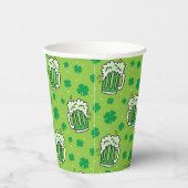 St Patrick's Day Green Beer Pattern Pappbecher (Rechts)