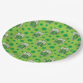 St Patrick's Day Green Beer Pattern Pappteller (Schrägansicht)