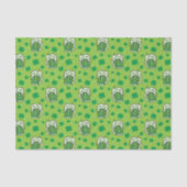 St Patrick's Day Green Beer Pattern Seidenpapier (Vorderseite)
