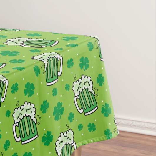 St Patrick's Day Green Beer Pattern Tischdecke (Beispiel)