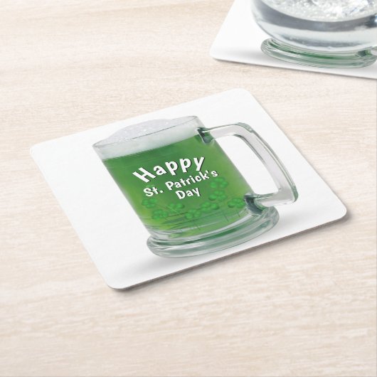 St. Patrick's Day Green Beer Rechteckiger Pappuntersetzer (angewinkelt)